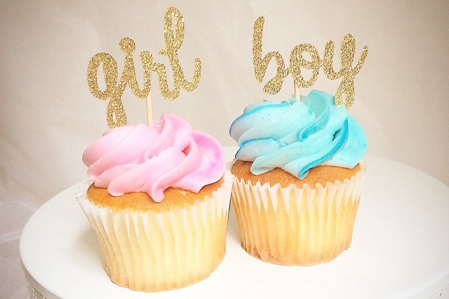 Gender reveal cake